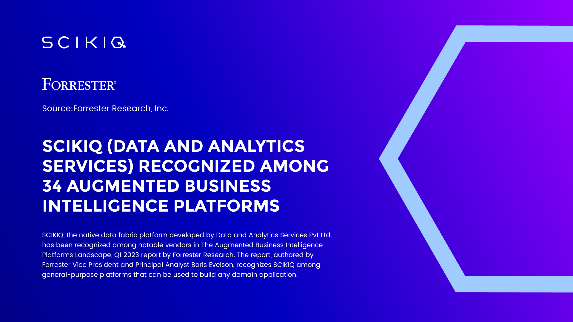 Scikiq is ranked among the top 34 global augmented business intelligence Platforms
